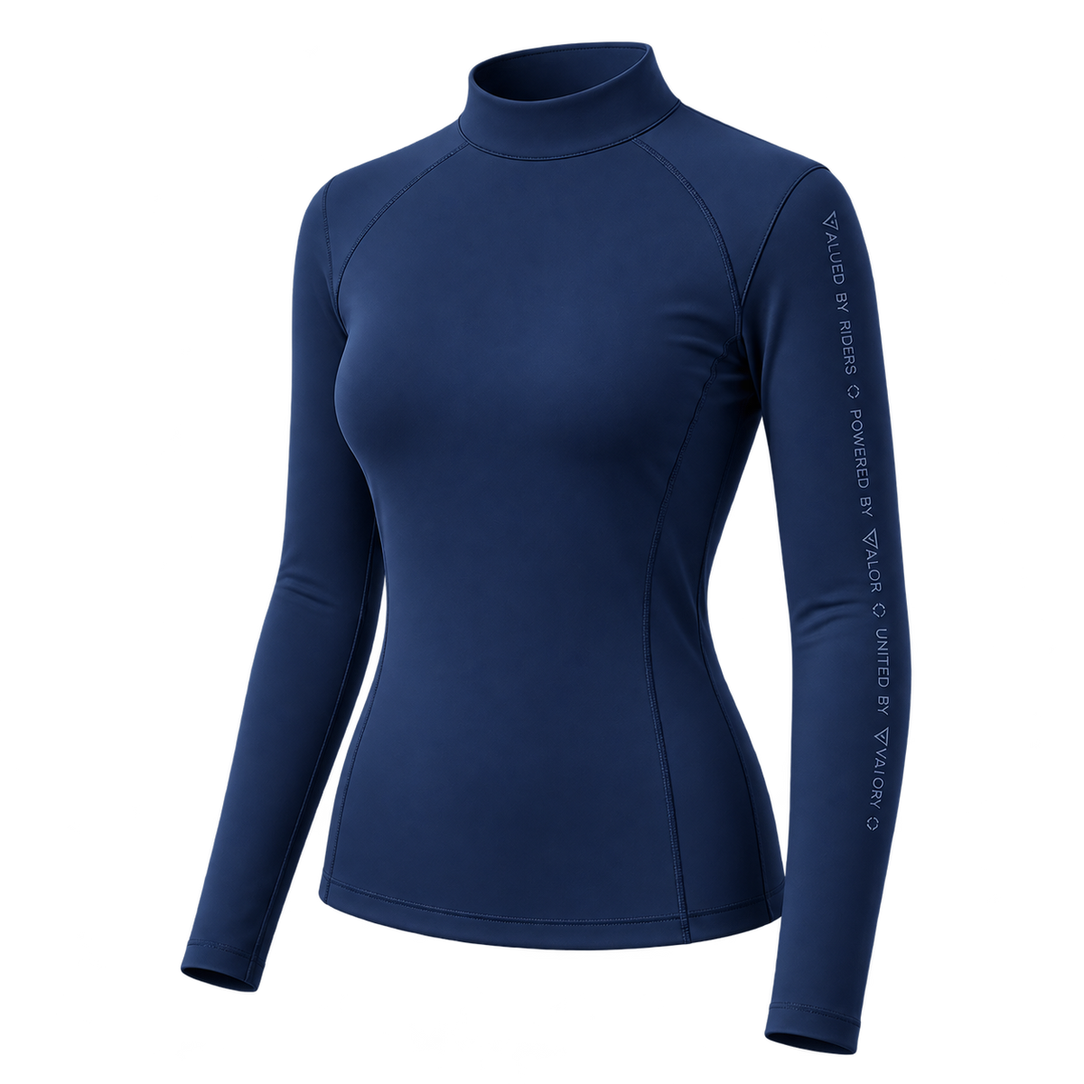 Navy Valorachi base layer without zipper — illustrative product mockup